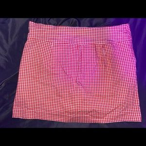 Pink and White Plaid Skort